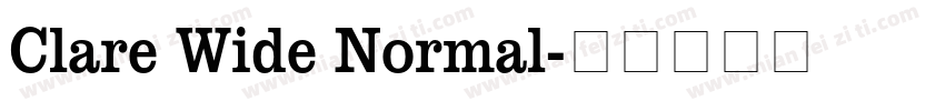 Clare Wide Normal字体转换